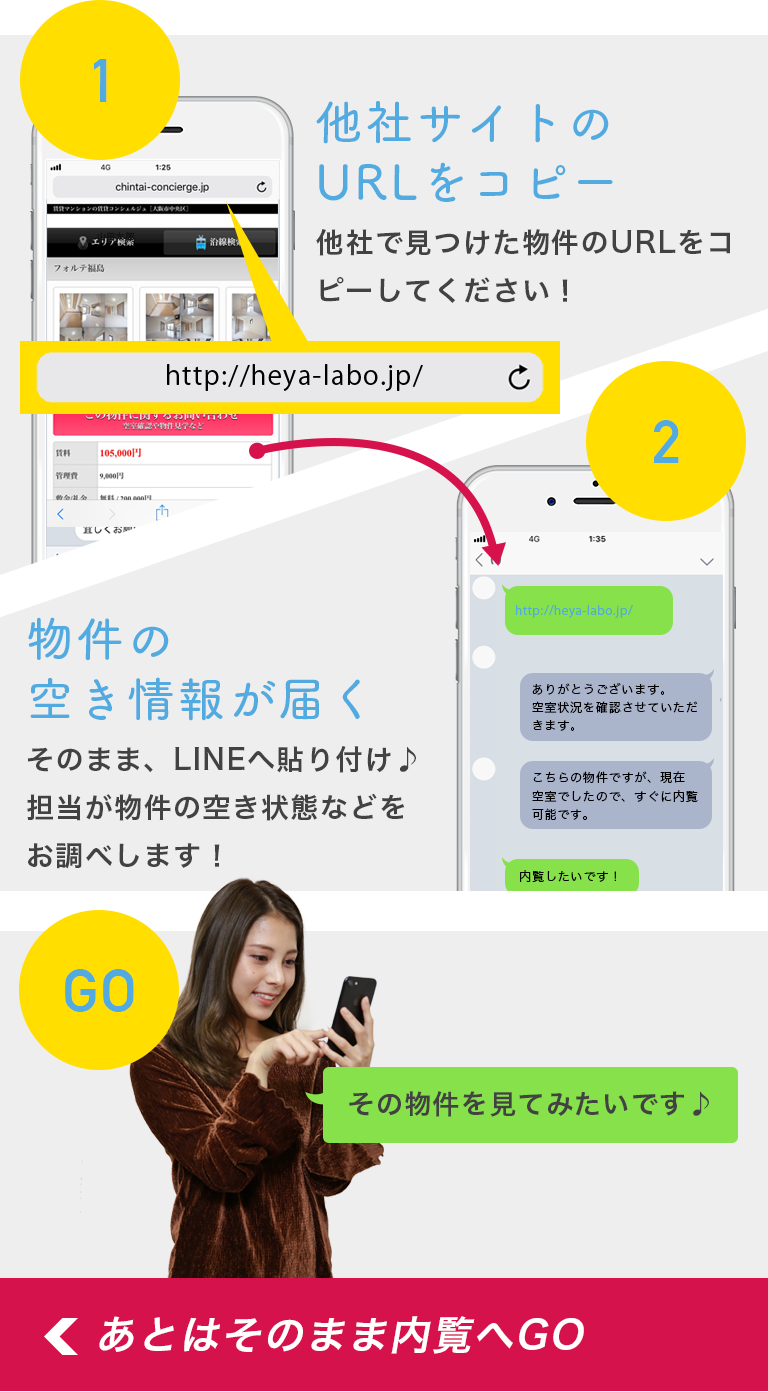 他社サイトのURLを送る